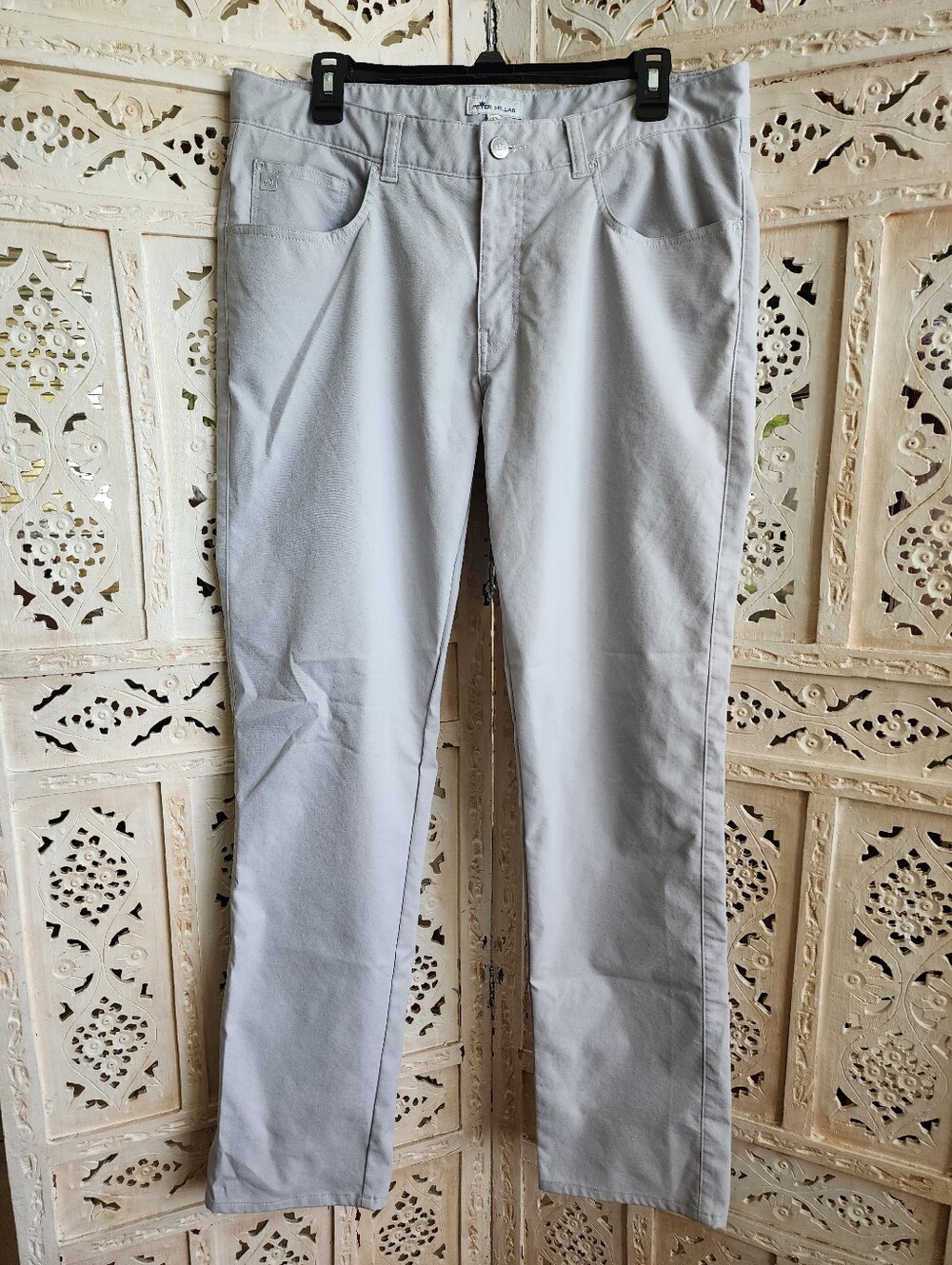 Peter Millar EB66 Performance Pants- Light Gray- Mens Size 34/32